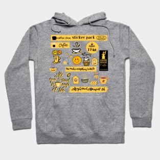 coffee time sticker, stick me  anywere Hoodie